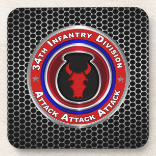 34th Infantry Division Beverage Coaster