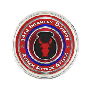 34th Infantry Division Custom Design Lapel Pin