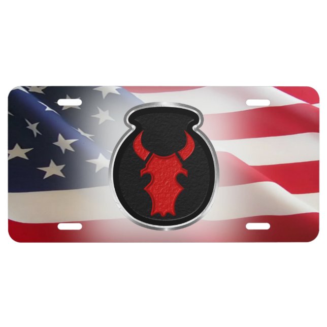 34th Infantry Division Customized Patch License Plate (Front)