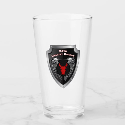 34th Infantry Division Customized Shield Glass