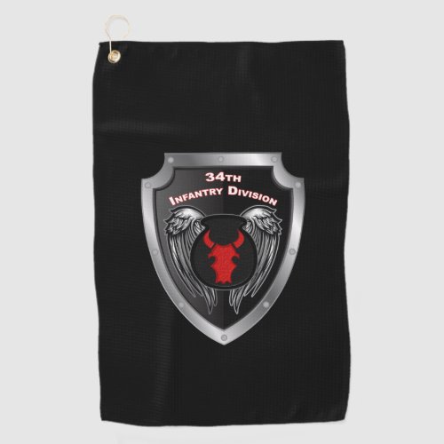 34th Infantry Division Customized Shield Golf Towel