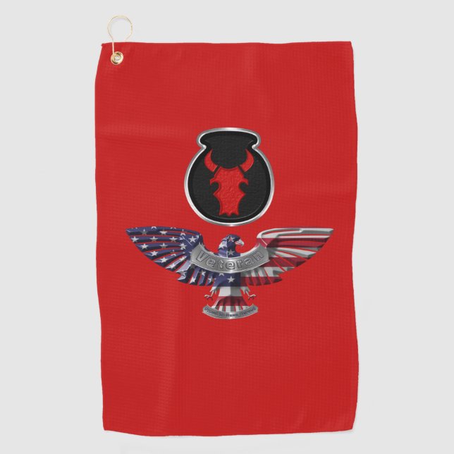 34th Infantry Division Eagle Golf Towel (Front)