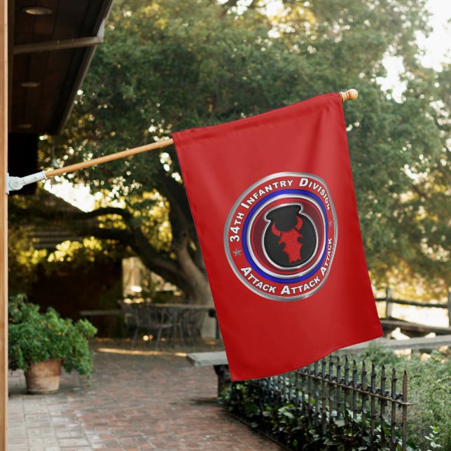 34th Infantry Division  House Flag (In SItu)