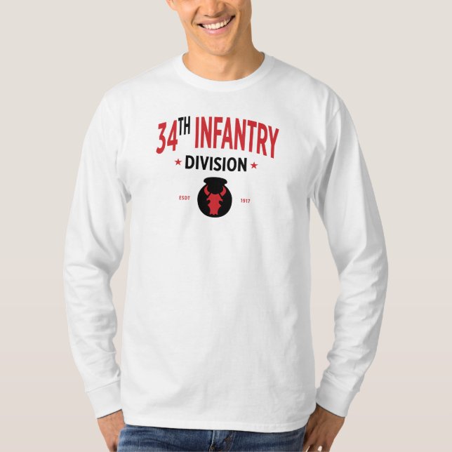 34th Infantry Division - US Military Long T-Shirt (Front)
