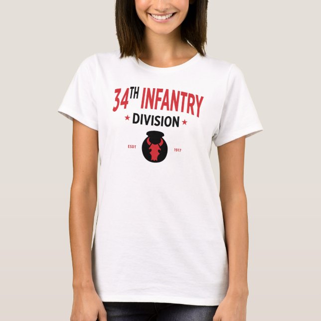 34th Infantry Division - US Military Women T-Shirt (Front)