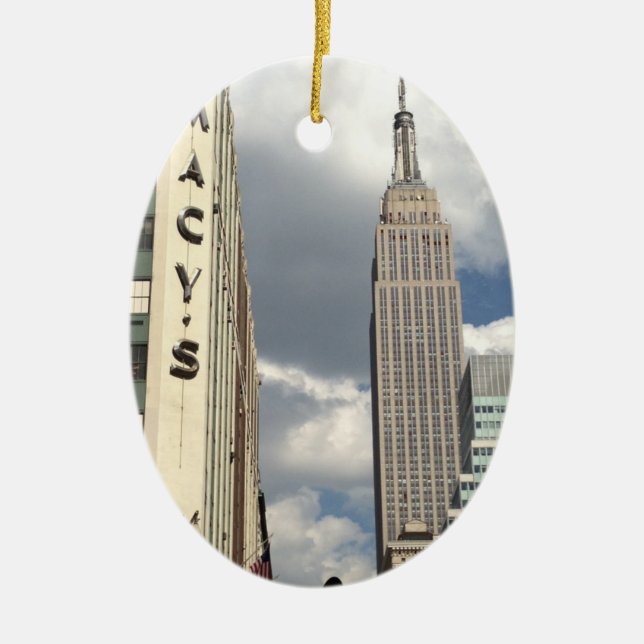 34th Street Empire State Building Manhattan NYC Ceramic Ornament (Front)