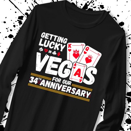 34th Wedding Anniversary _ Couples Las Vegas Trip T_Shirt