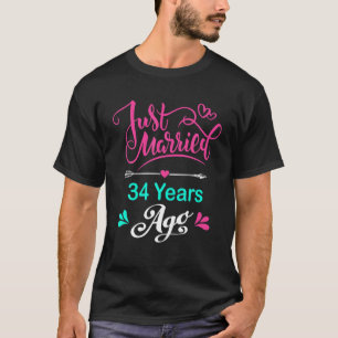 34Th Wedding Anniversary Matching Couple Him And H T-Shirt