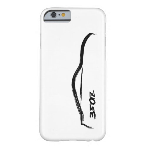 350z Black Silhouette Logo with white background Barely There iPhone 6 Case