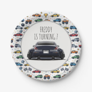 350Z Car Birthday Invitation   Stanced & Lowered R Paper Plates