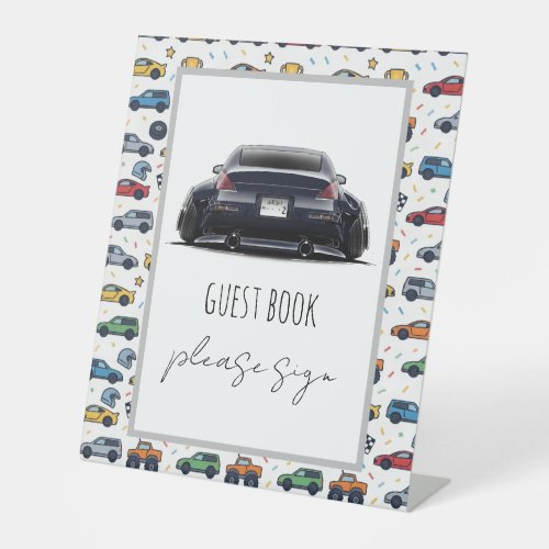 350Z Car Birthday Invitation | Stanced & Lowered R Pedestal Sign