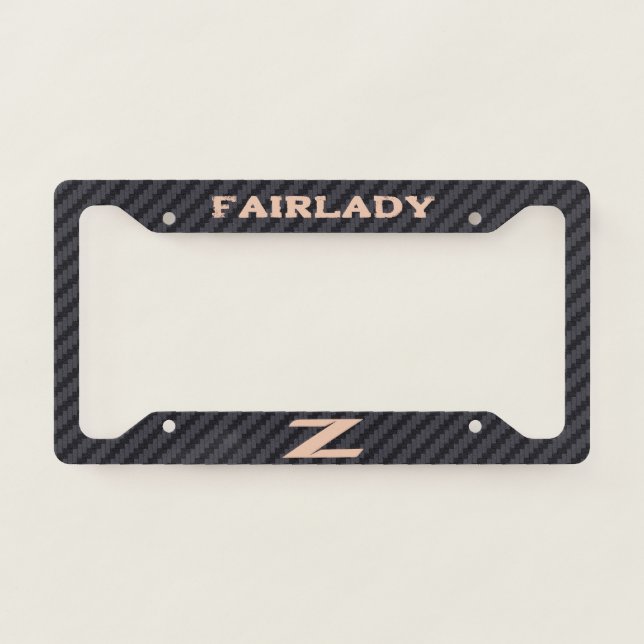 350Z Customizable Carbon Fiber License Plate Frame (Front)