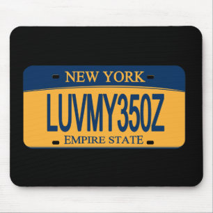  350Z NY License Plate Mouse Pad