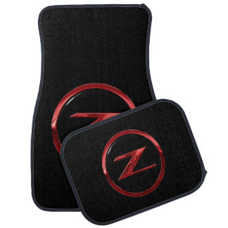 350Z RED CHROME Emblem Set of Car Mats
