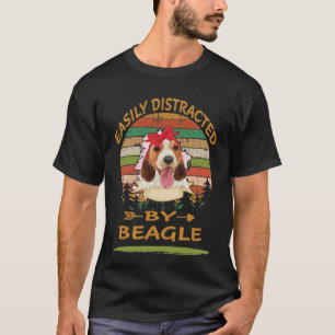 352 Easily Distracted By Beagle T-Shirt