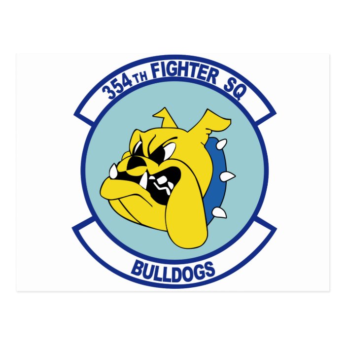 354th Fighter Squadron Bulldogs Postcard