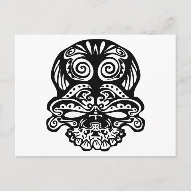 355 Tribal Skull Postcard (Front)