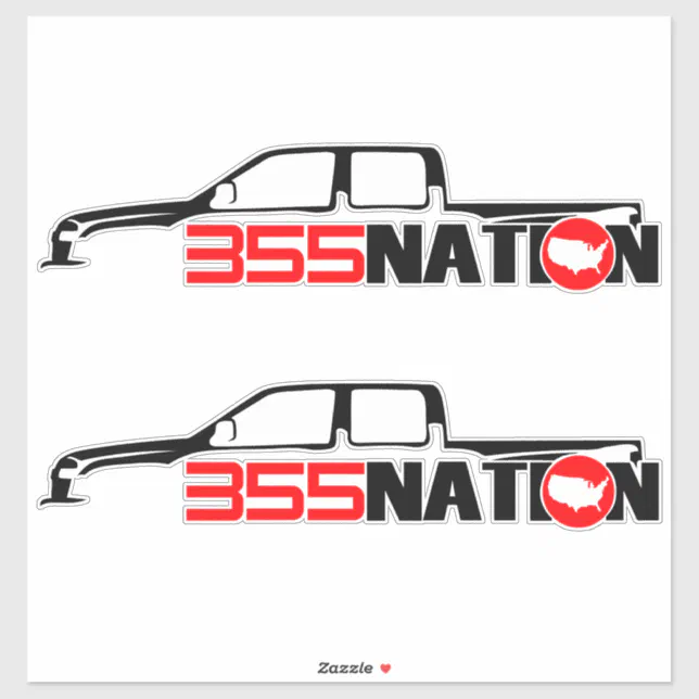 355Nation Crew Cab Design Sticker | Zazzle