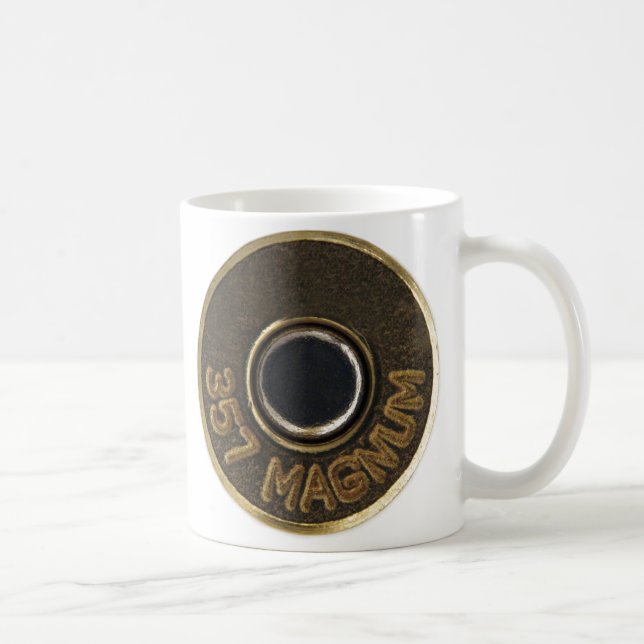 357 Magnum brass shell casing Coffee Mug (Right)