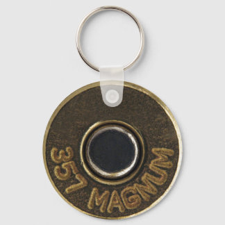 357 Magnum brass shell casing Keychain
