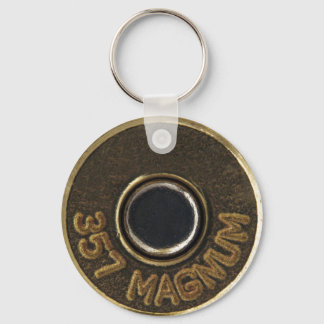 357 Magnum brass shell casing Keychain
