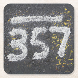 357 Mason's and Angel Number Square Paper Coaster