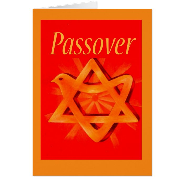 3583 Passover Red Gold Greeting Card