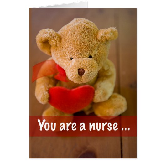 3599 Nurse Bear Heart Cards (Front)