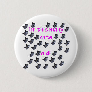 35 Cat Heads Old Pinback Button