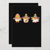 35.Cinco De Mayo Three Mexican Gnomes Graphic Gnom Save The Date (Front/Back)