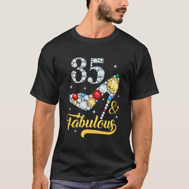 35 & Fabulous 35th Birthday High Heels Shoes 35 Ye T-Shirt (Front)