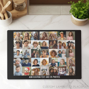 35 Photo Collage - 7 Across 4 Up Pics in Grid Placemat