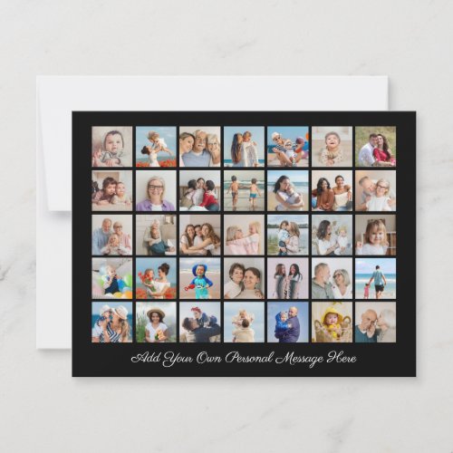 35 Photo Collage Add Your Greeting Editable Color  Card