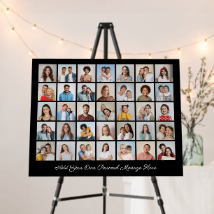 35 Photo Collage Add Your Greeting Editable Color Foam Board