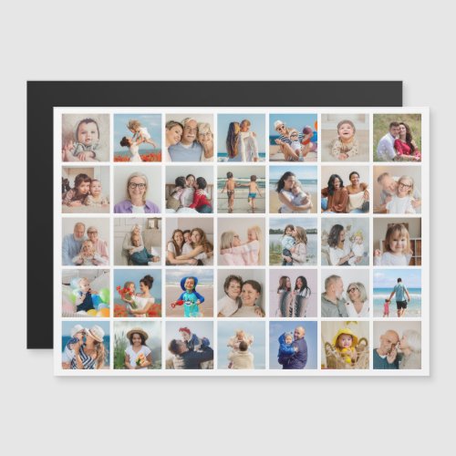 35 Photo Collage Editable Color Magnetic Card