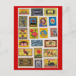 #35 Safety Matches Vintage Postcard