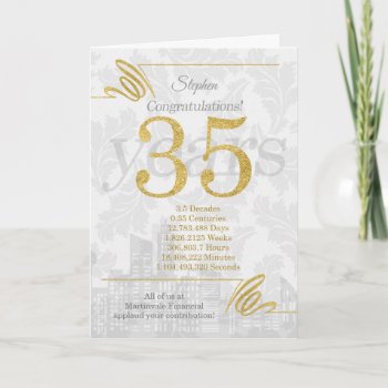 35 Year Employee Anniversary Business Elegance Card by BusinessExpressions at Zazzle