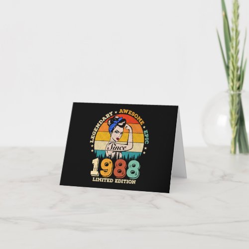 35 Year Old 1988 Vintage Gift Women 35th Birthday Card