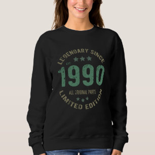 35 Year Old Bday 1990 Legend 35th Birthday Gift Sweatshirt