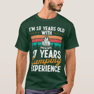 35 Year Old Camper Mountains Camping 35 Birthday g T-Shirt