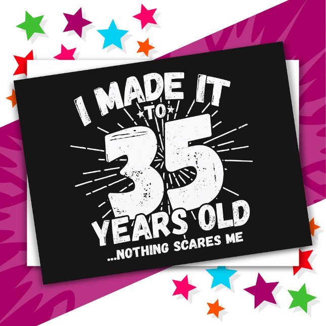 35 Year Old Sarcastic Meme Funny 35th Birthday Postcard (Creator Uploaded)