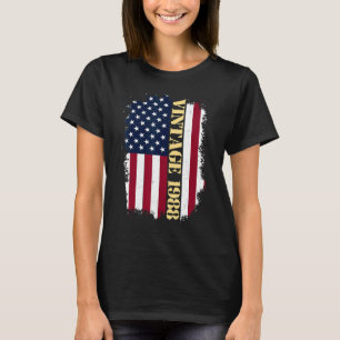 35 Year Old Vintage US Flag 1988 American Flag 35t T-Shirt