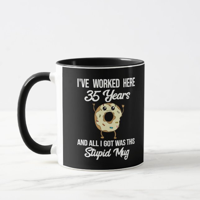 35 Year Work Anniversary Appreciation Gift Mug (Left)