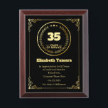 35 Year Work Anniversary | Employee Appreciation Award Plaque<br><div class="desc">35 year work anniversary quotes award,  for Employee Appreciation. personalized happy work anniversary gift</div>