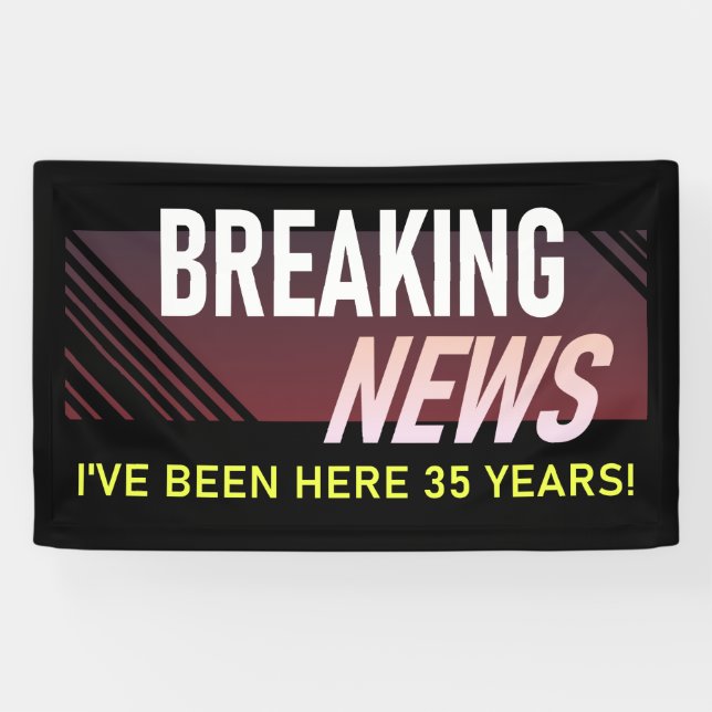 35 Year Work Anniversary Thirty Fifth Employee Banner (Horizontal)