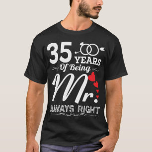 35 Years Of Being Mr. Husband 35th Anniversary T-Shirt