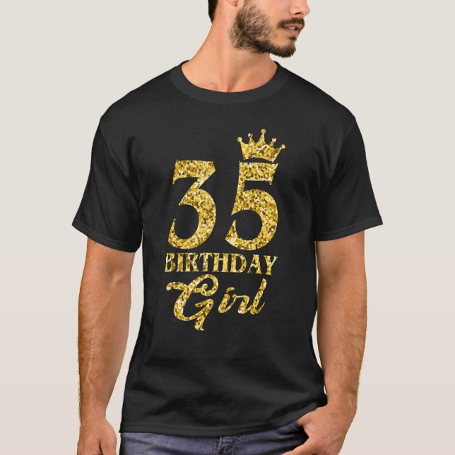 35 Years Old  35th Birthday Girl Born In 1987 Crow T-Shirt (Front)