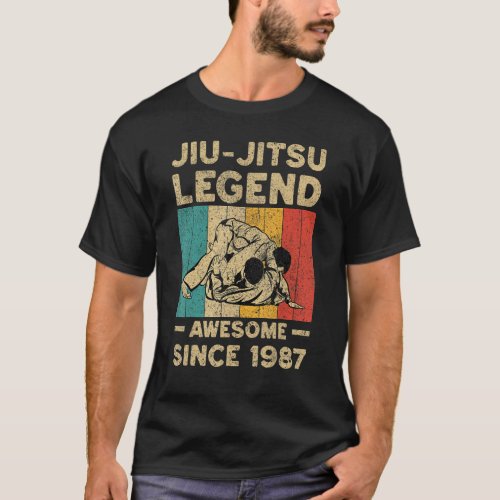 35 Years Old BJJ Jiu Jitsu Legend Awesome Since 19 T_Shirt