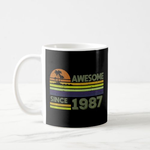 35 Years Old Men Women Awesome Since 1987    Coffee Mug