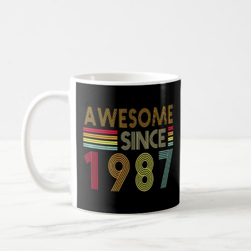 35 Years Old Retro Awesome 1987  Editon 35th Birth Coffee Mug